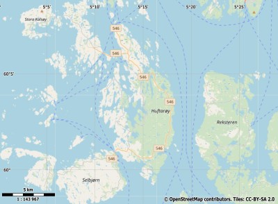 Huftarøy map