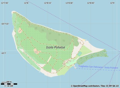 Isola Polvese map