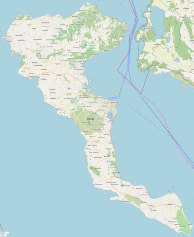 Korfu map
