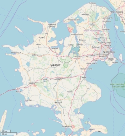 Sjælland map