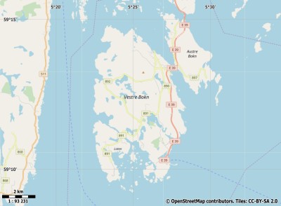 Vestre Bokn map