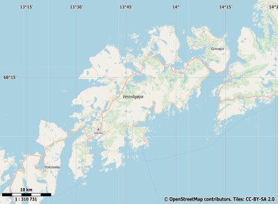 Vestvågøya map